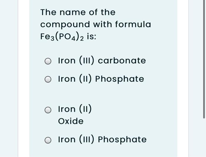 Fe3 po3 2 compound name