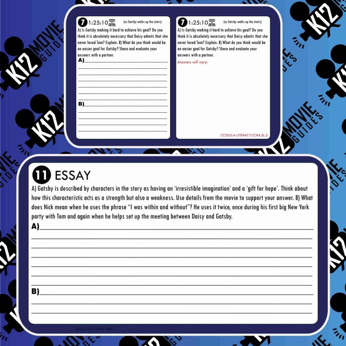 The great gatsby character worksheet