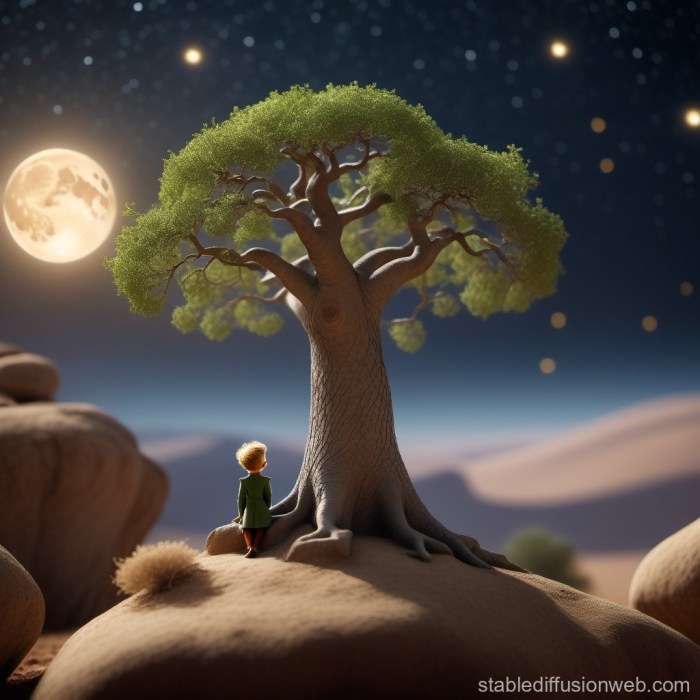 The little prince baobab tree