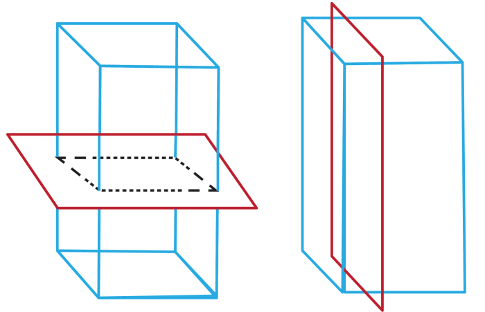 Three-dimensional figures and cross sections assignment