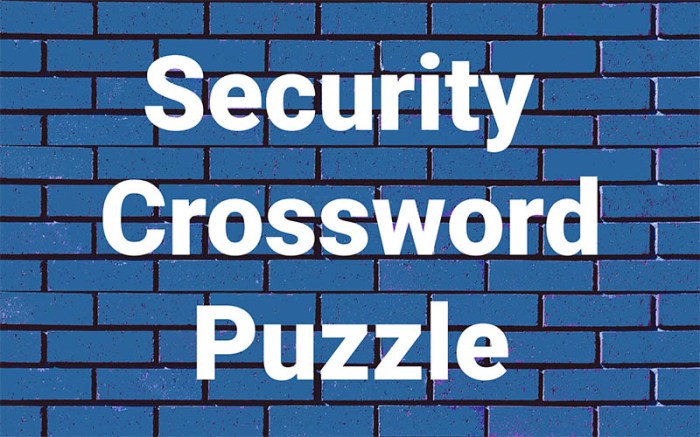 Security awareness crossword puzzle answers