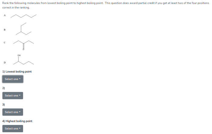 Molecules which these has boiling lowest point ho outline help он