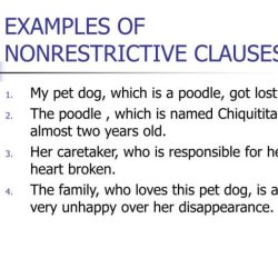 Restrictive nonrestrictive relative clauses vs