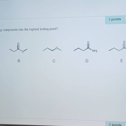 Which of the following molecules has the highest boiling point