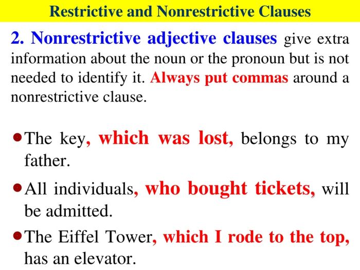 Restrictive clauses adjective learners